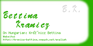 bettina kranicz business card